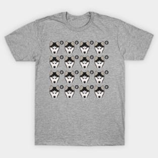 siberian husky dog pattern T-Shirt